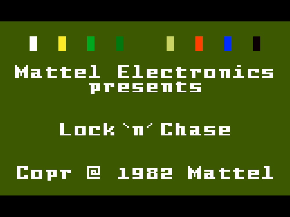 Title Screen of Lock N Chase for Intellivision